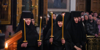 Митрополит Волоколамский Антоний возглавил утреню всенощного бдения в Дивеевском монастыре - Выксунская епархия