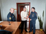 Представитель Выксунского благочиния поздравил сотрудников МЧС с Пасхой