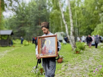 Крестоходцы из Городца помолились в храме преподобного Серафима Саровского на Урковской горе в Чкаловском благочинии